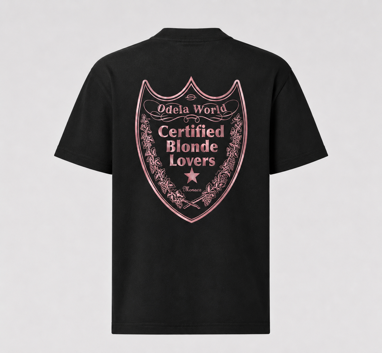 T-Shirt „Certified Blonde Lovers“ (Pink/Schwarz)