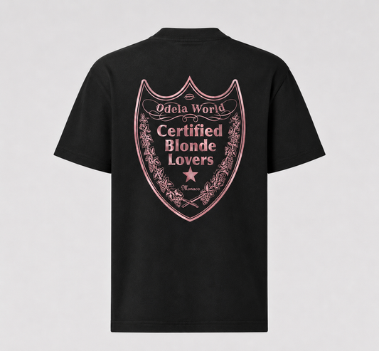 T-shirt "Certified Blonde Lovers" (Pink/Black)