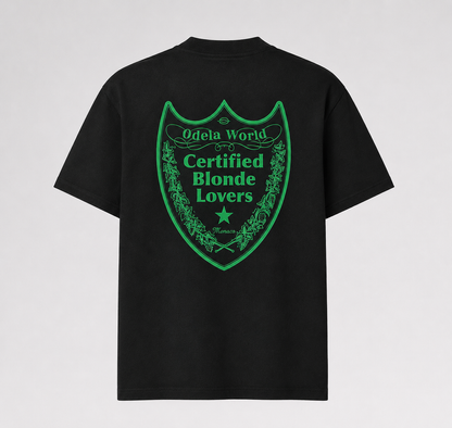 T-shirt « Certified Blonde Lovers » (Vert/Noir)